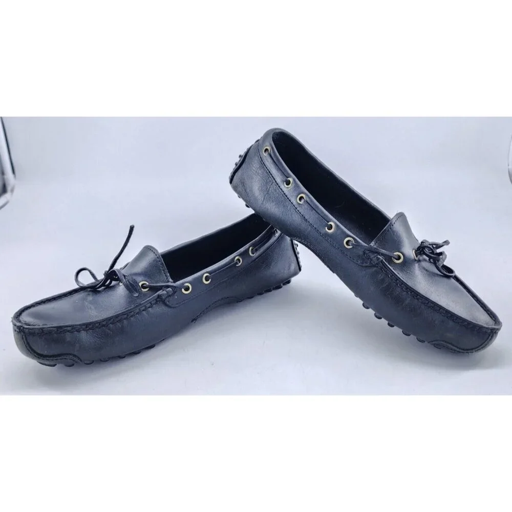 Cole Haan Gunnison II Black Slip On Leather Driving Shoes‎ Men's Size 8 M C05923